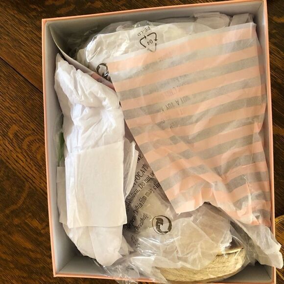 NEW Footcandy Costa Rica Rose Gold Coastal, Y2K Slingback Peep Toe Wedge - Picture 14 of 16